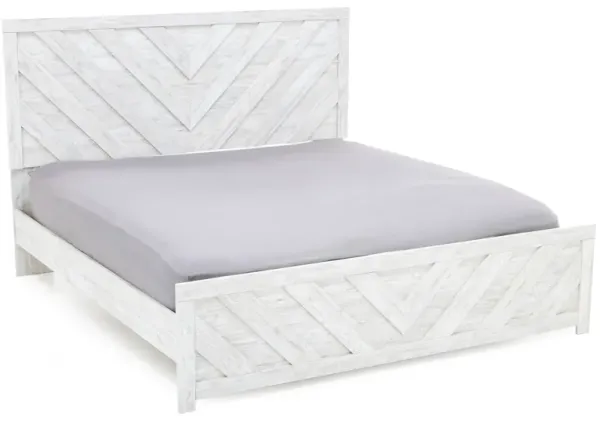 Rian King Panel Bed In White