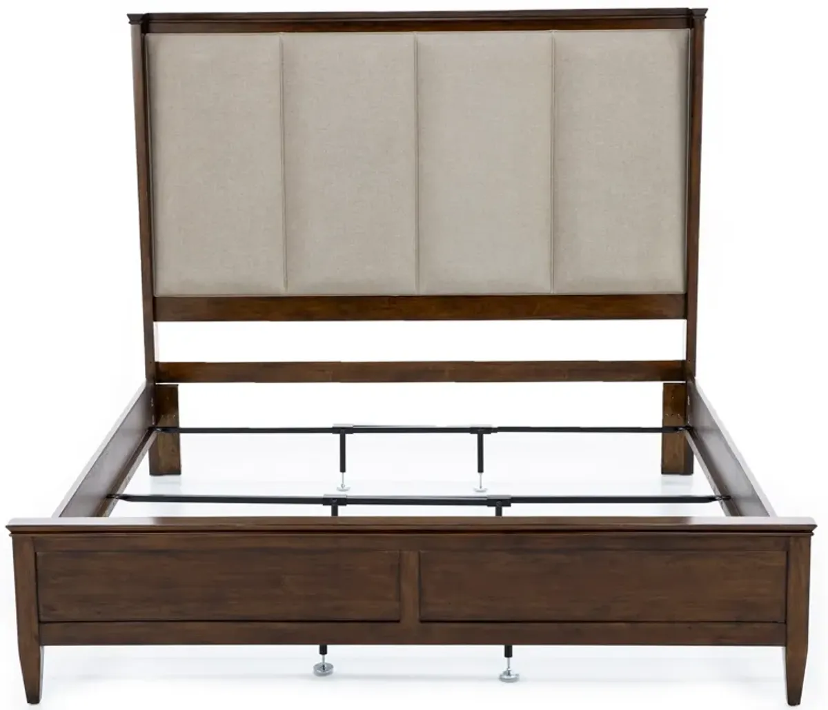 Elise Queen Upholstered Shelter Bed