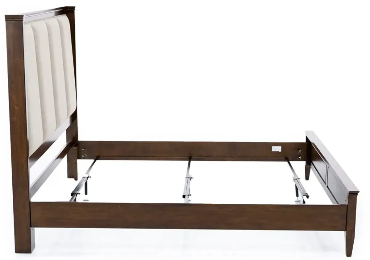 Elise Queen Upholstered Shelter Bed