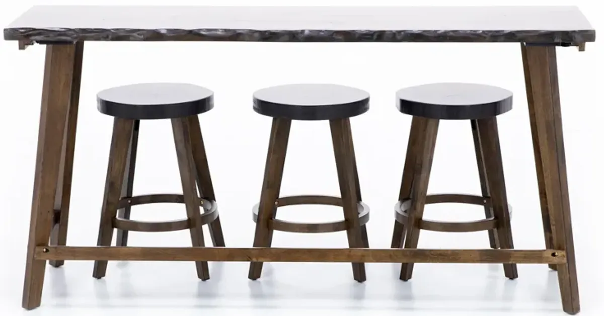 Dakota Console Bar Table & 3 Stools