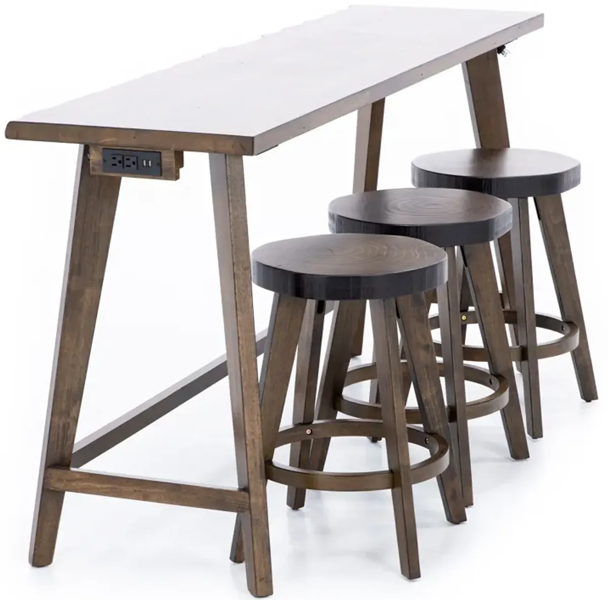 Dakota Console Bar Table & 3 Stools