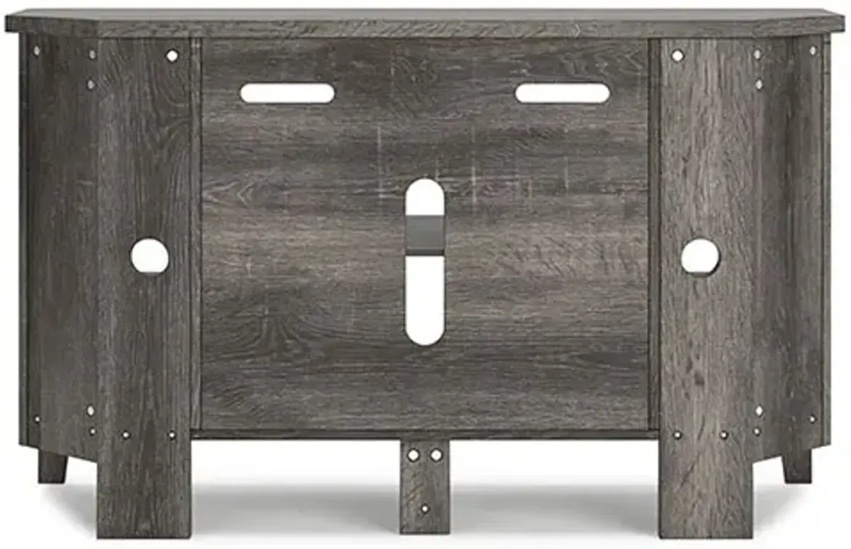 Gray 48" Corner TV Stand