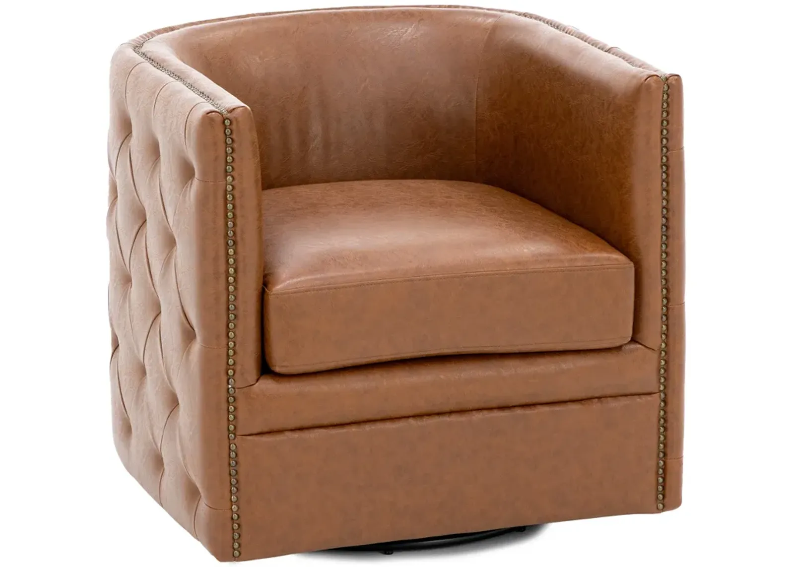 High Point Tufted Swivel Barrel Chair