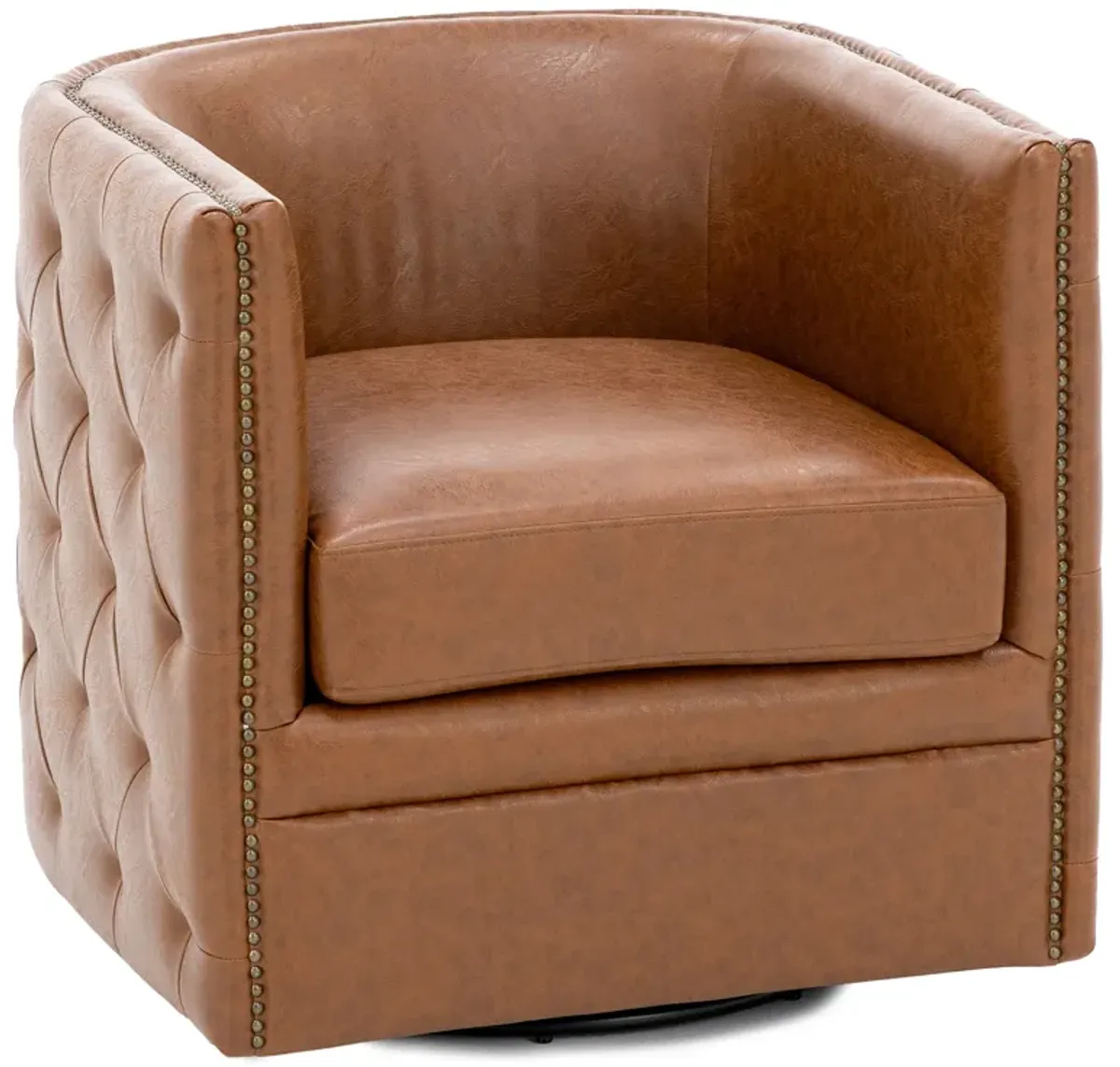 High Point Tufted Swivel Barrel Chair