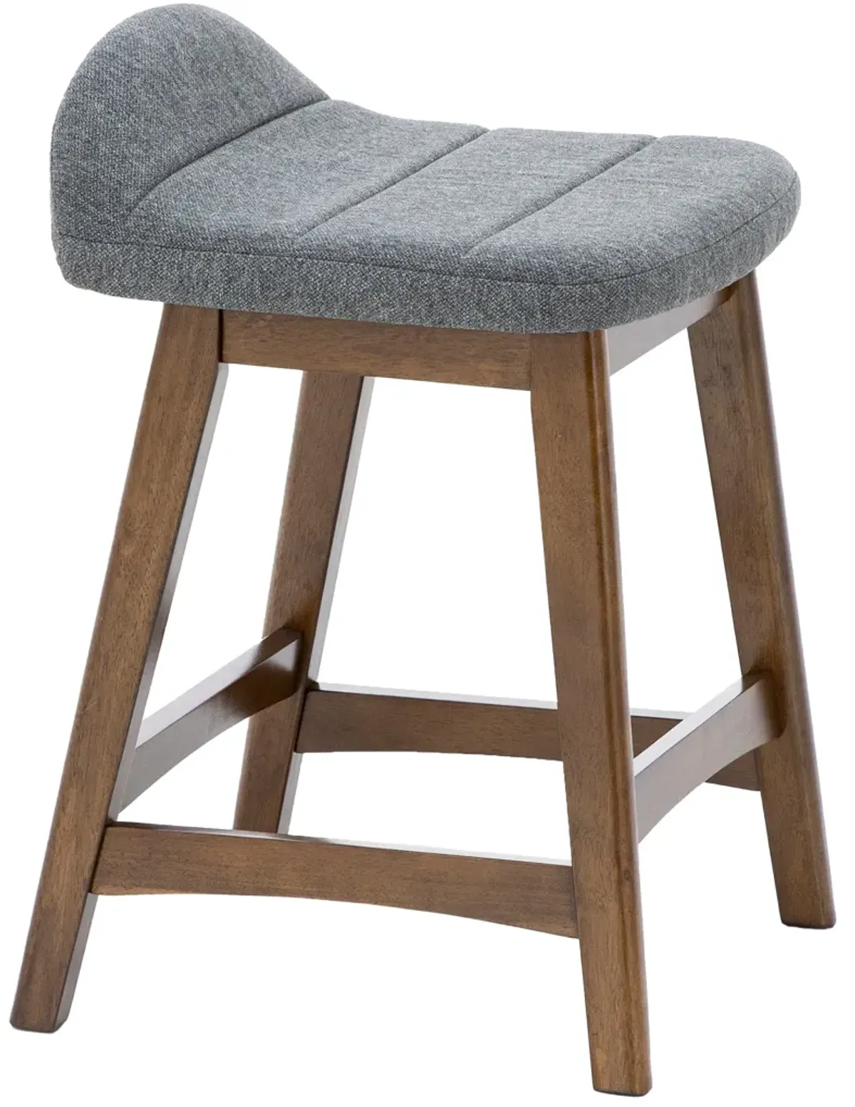 Emma Upholstered Counter Stool In Charcoal Polyester
