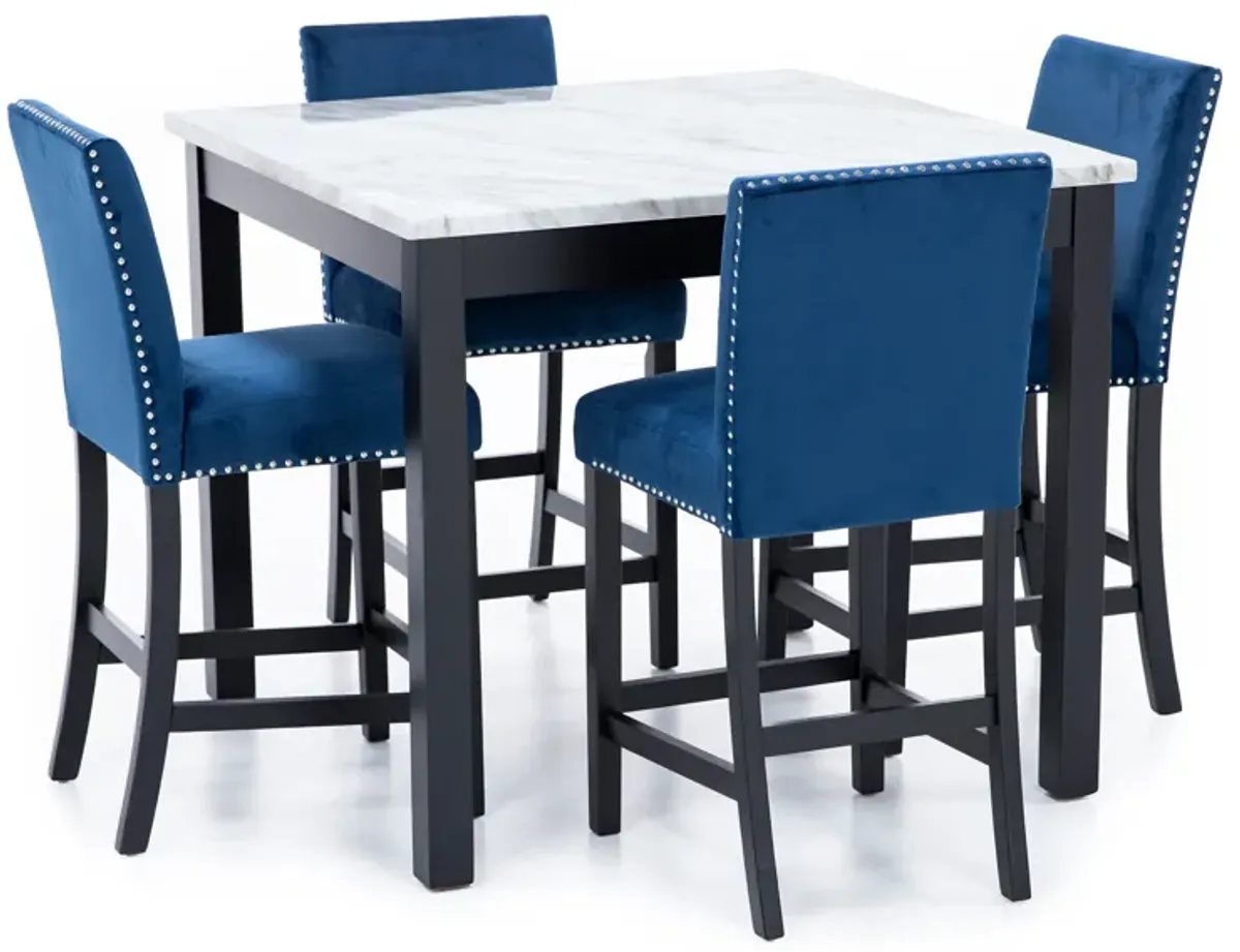 Macy 5-Pc. Counter Height Dining Set, Black