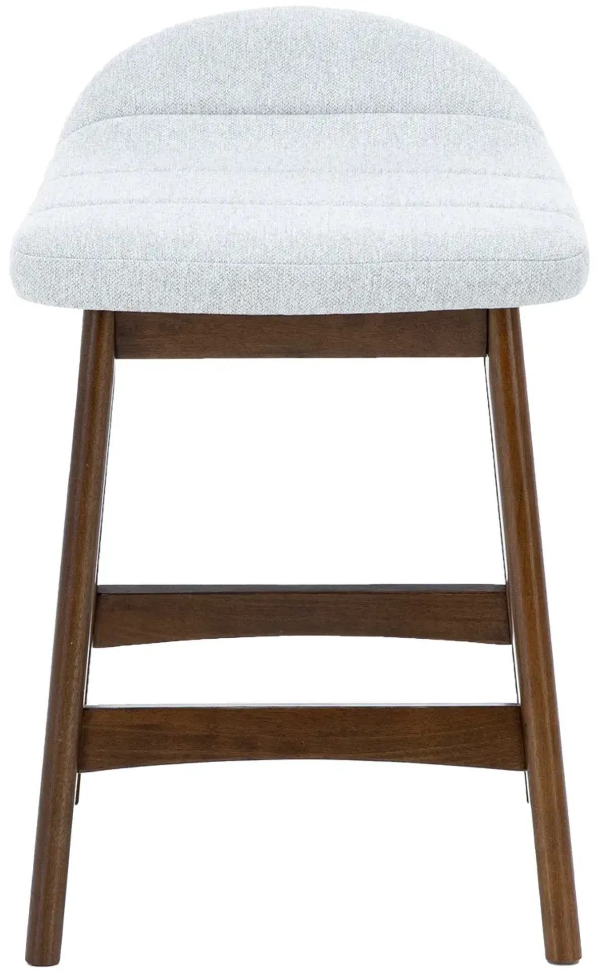 Emma Upholstered Counter Stool In Light Gray Polyester