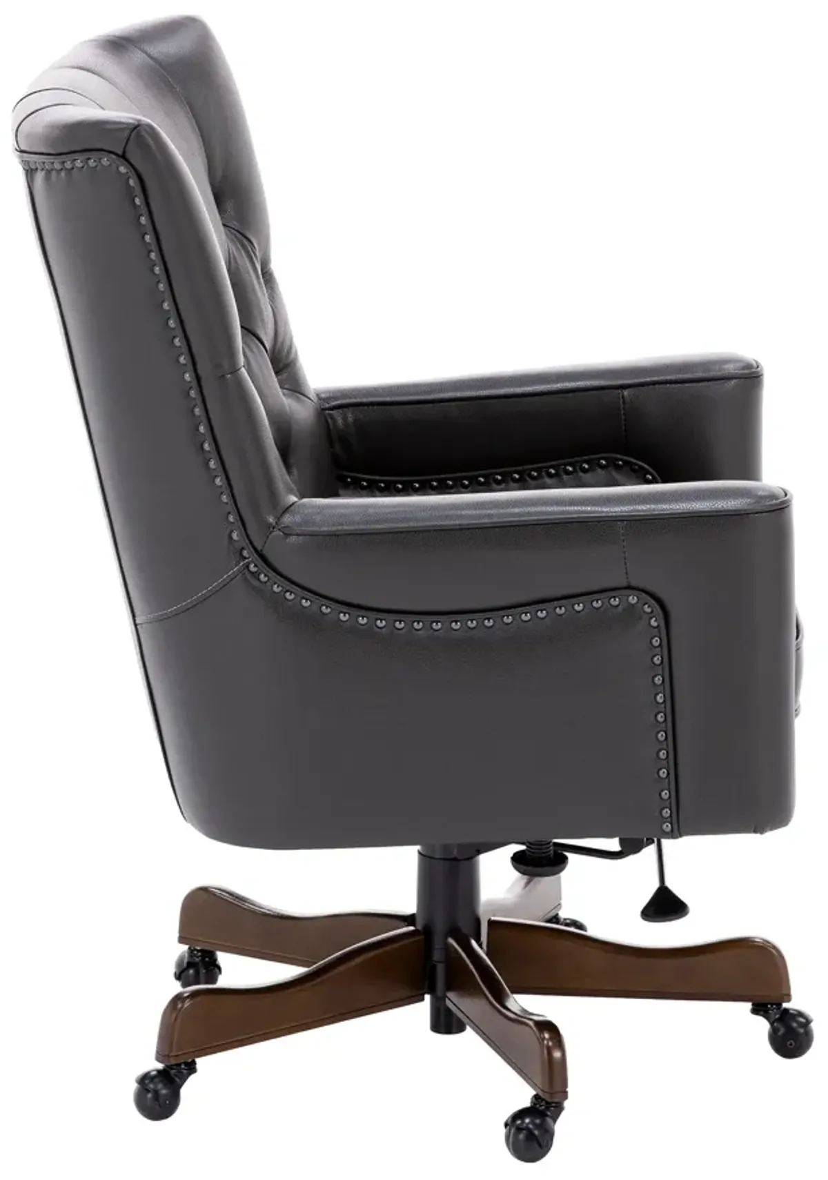 Caesar Charcoal Leather Office Chair