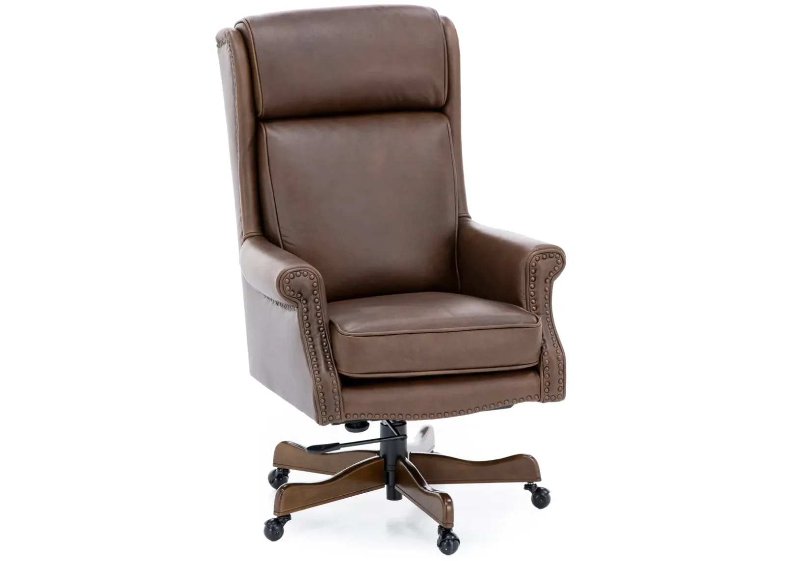 Volcano Brown Leather Office Chair