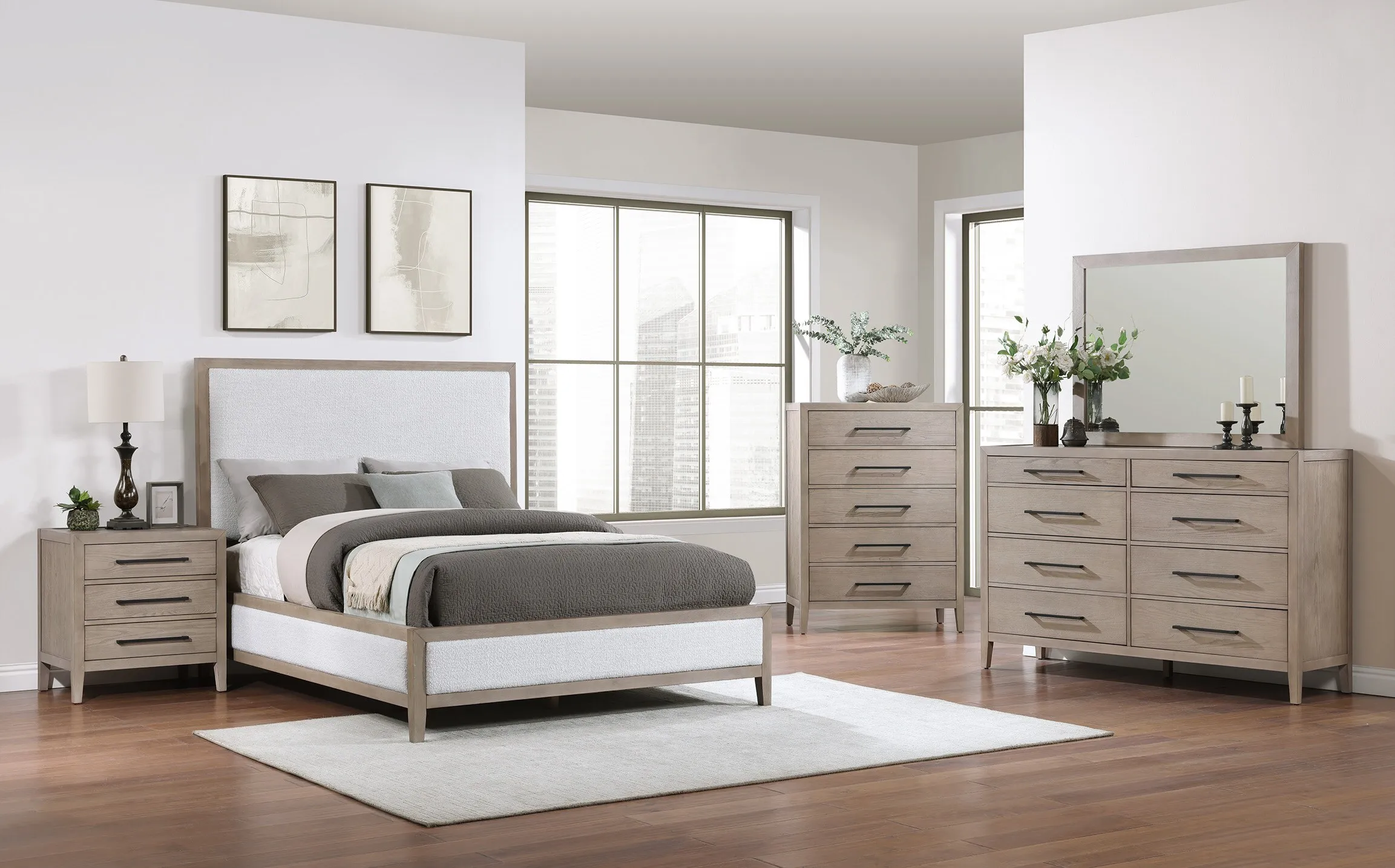 Direct Designs Bella King Upholstered Panel Bed