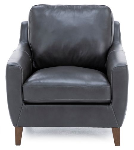 Filly Leather Chair in Charcoal