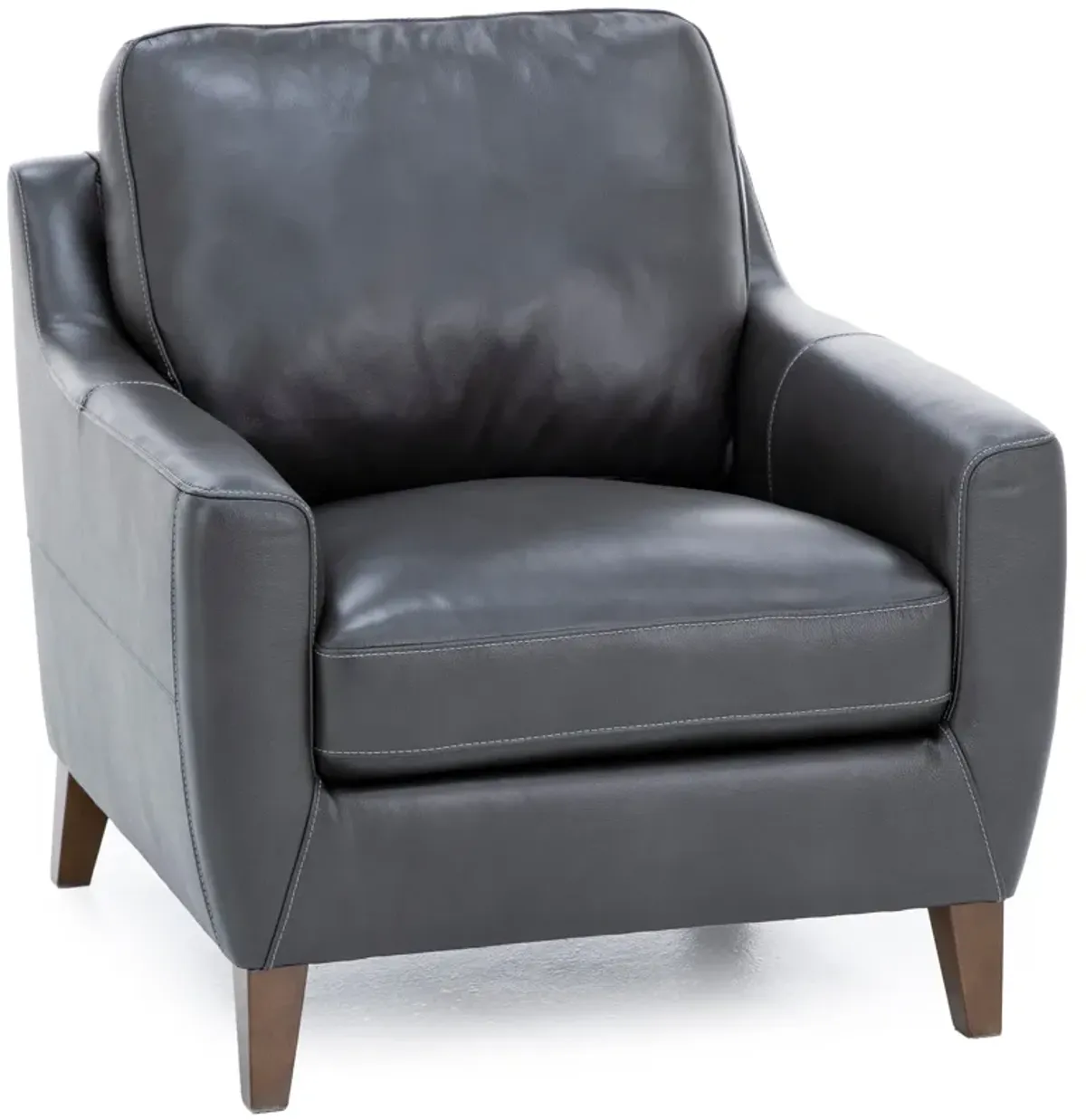 Filly Leather Chair in Charcoal