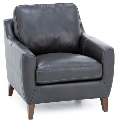 Filly Leather Chair in Charcoal