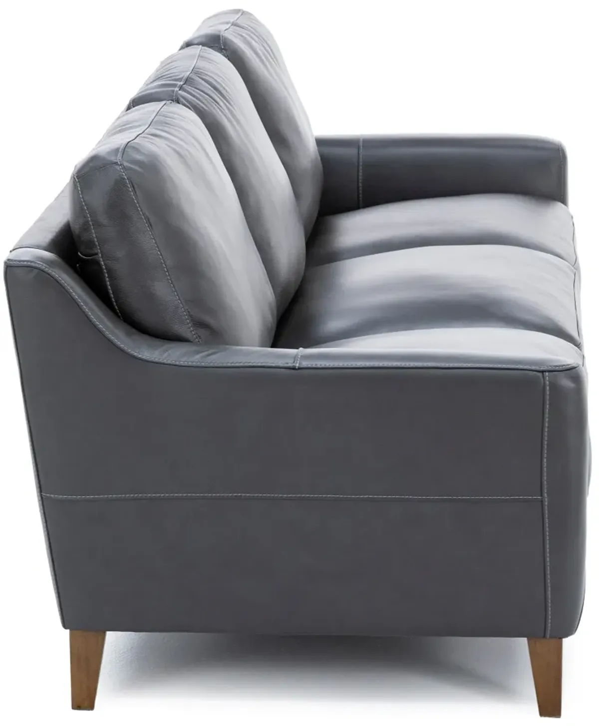 Filly Leather Sofa in Charcoal