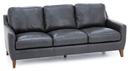 Filly Leather Sofa in Charcoal