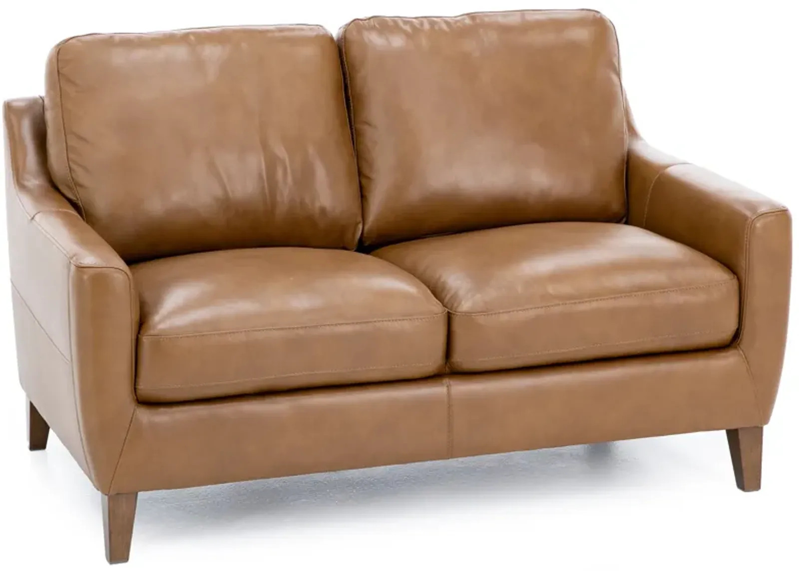 Filly Leather Loveseat in Camel