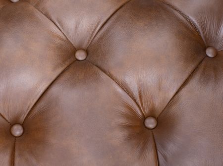 Westchester Tufted Leather Ottoman
