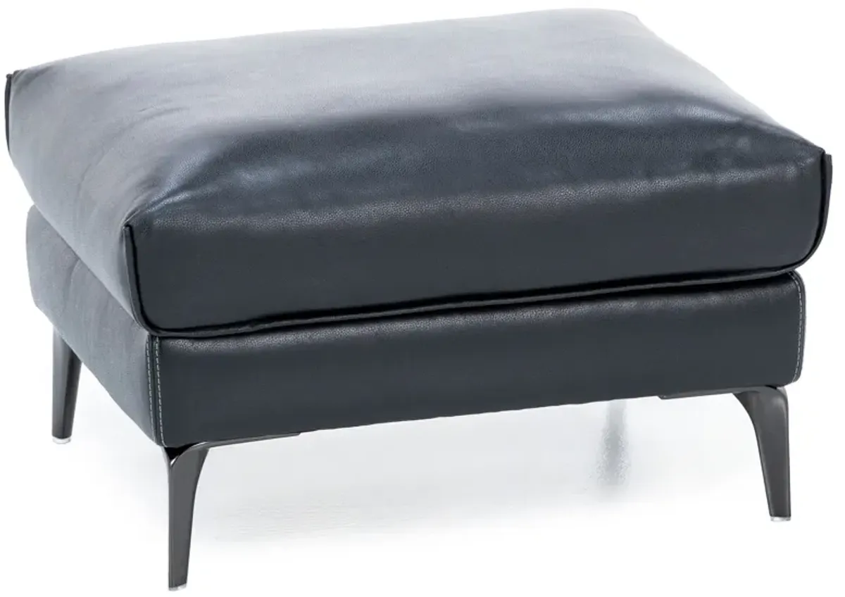 Virgil Leather Ottoman