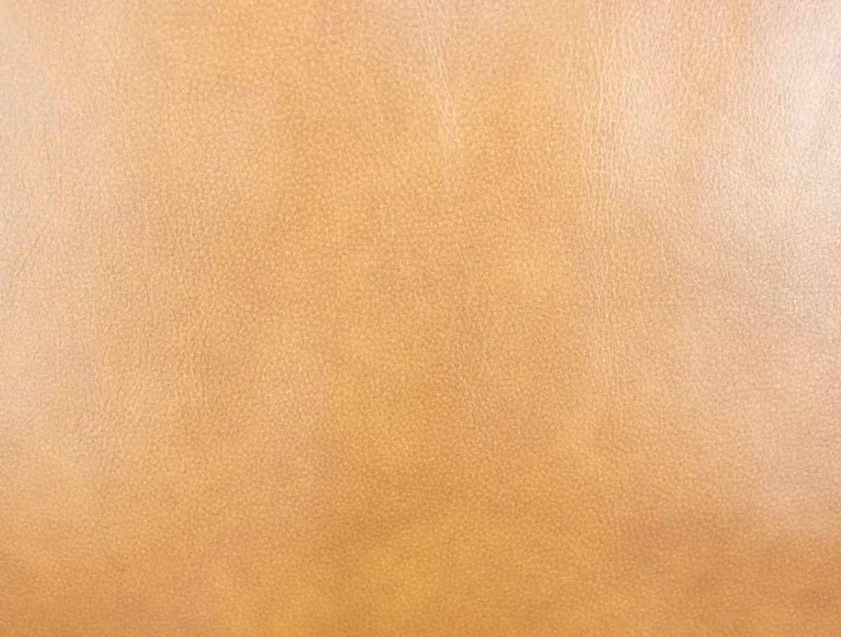 Filly Leather Ottoman in Camel