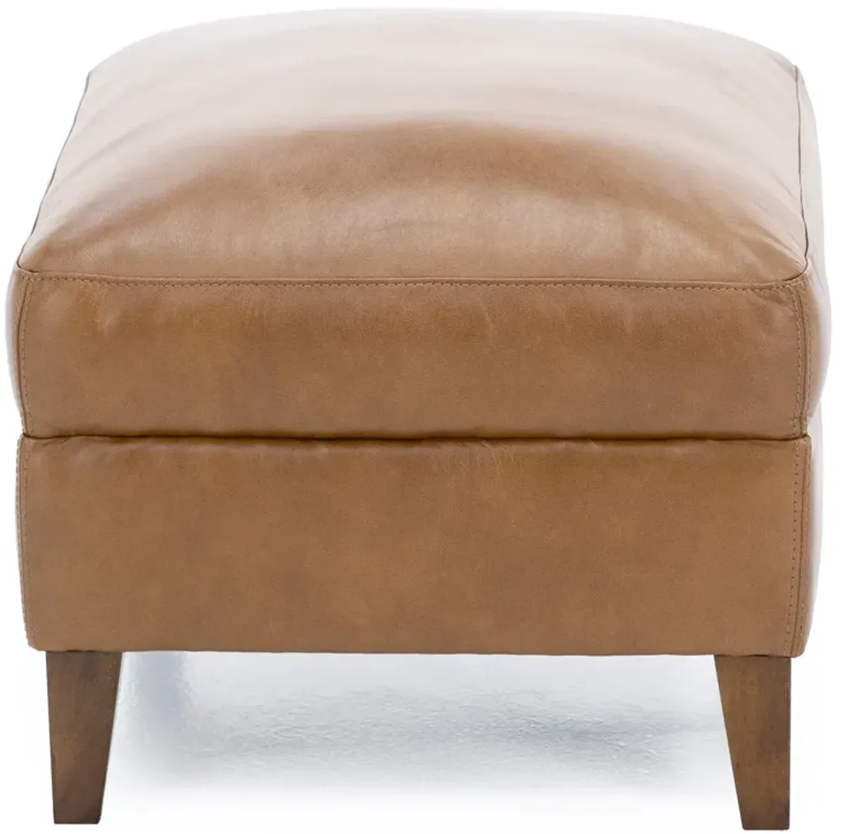 Filly Leather Ottoman in Camel