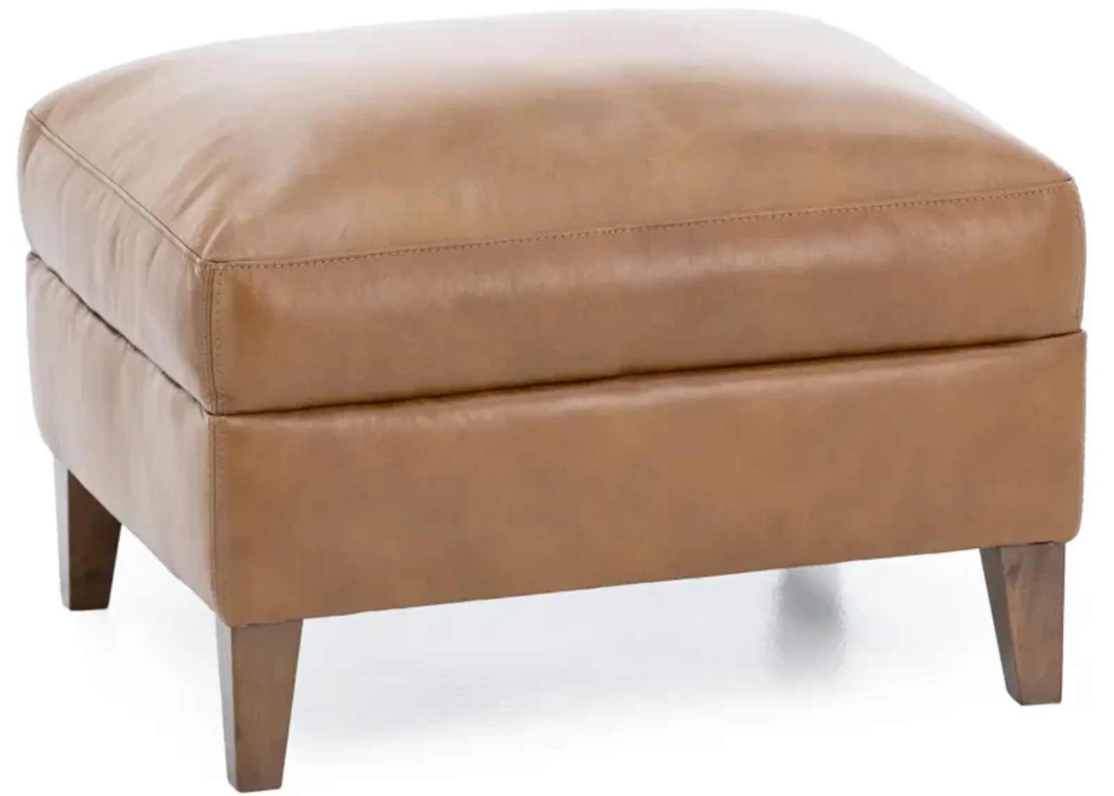 Filly Leather Ottoman in Camel