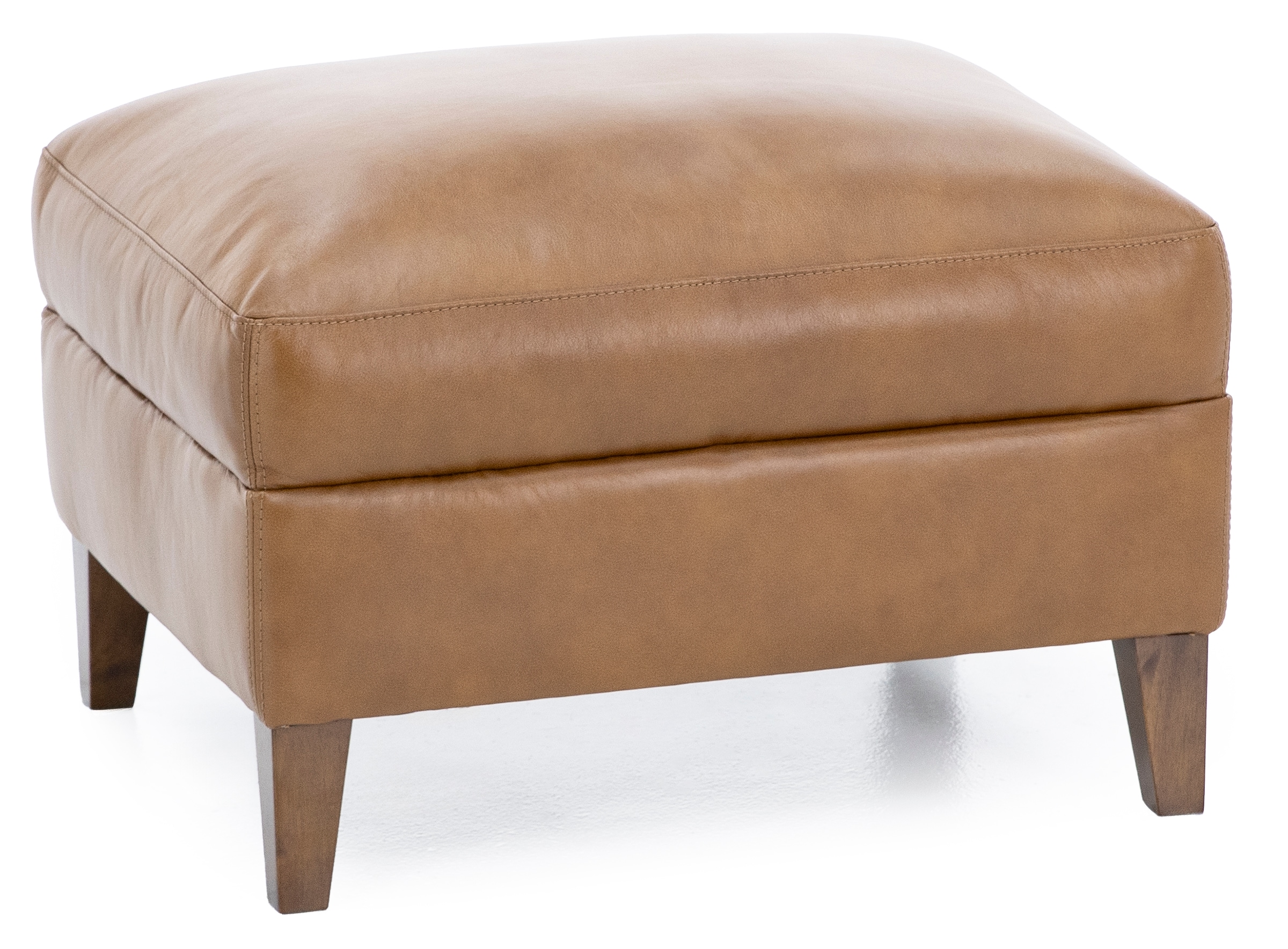 Filly Leather Ottoman in Camel