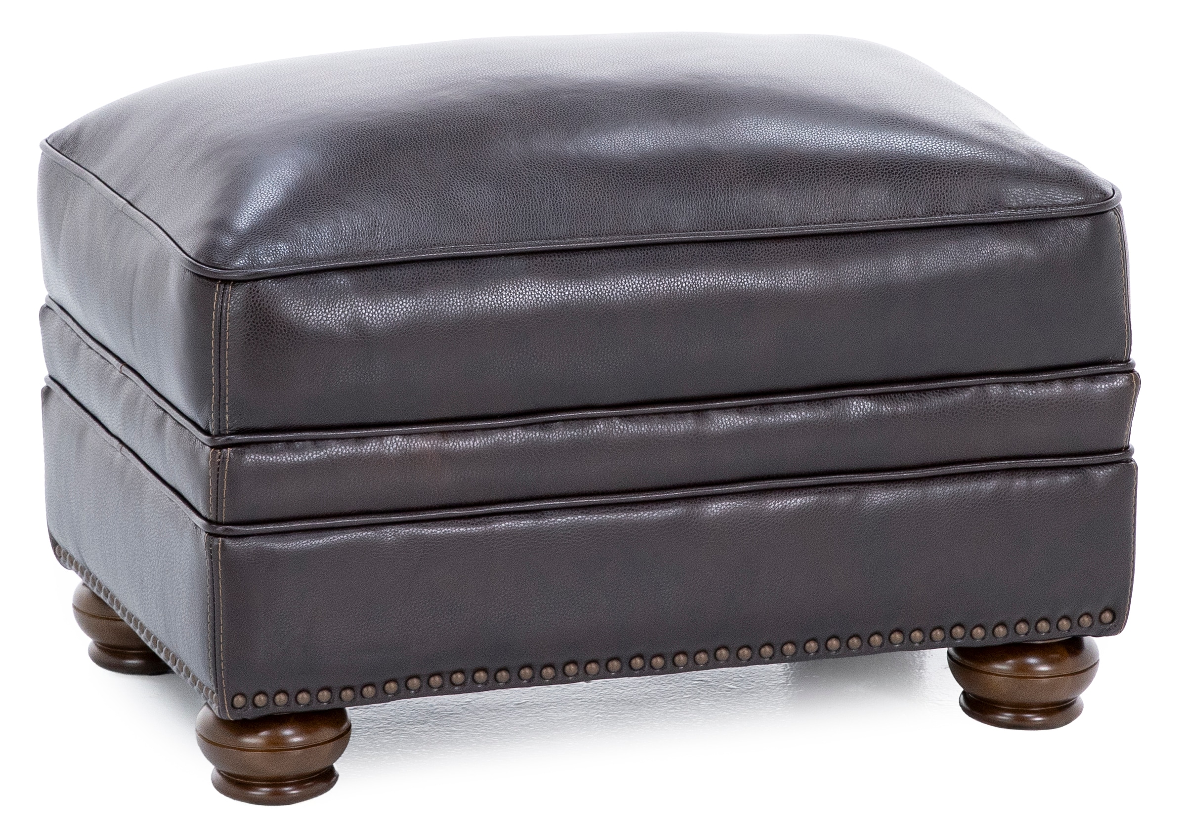 Clancy Leather Ottoman