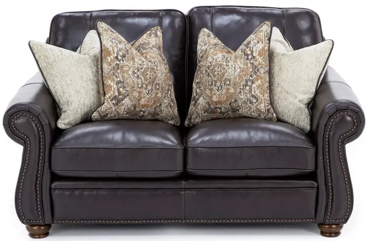 Clancy Leather Loveseat