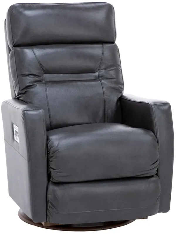 Lennon Leather Fully Loaded Swivel Recliner With Wireless Remote
