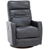 Lennon Leather Fully Loaded Swivel Recliner With Wireless Remote