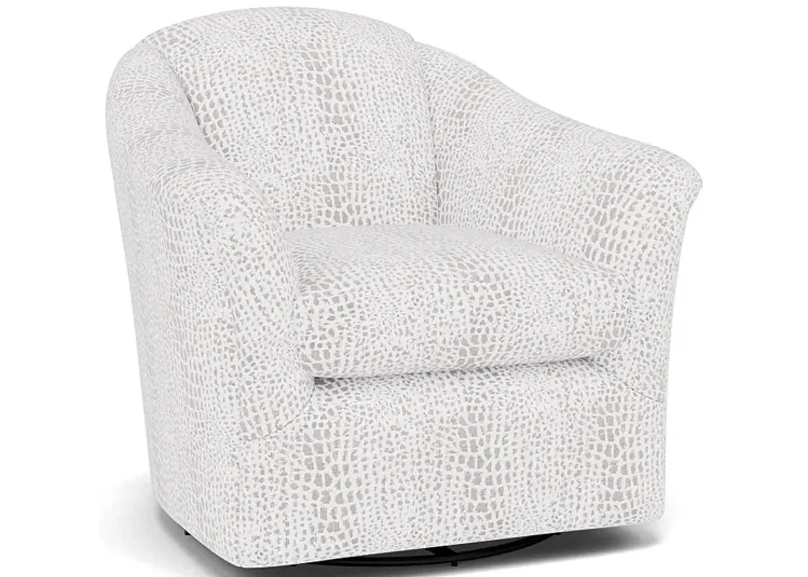 Darby Swivel Gliding Chair in 31027 Ivory