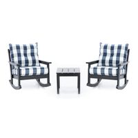 3-Pc Vineyard Rocking Chair Set