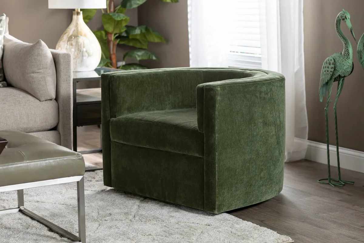 Crease Swivel Accent Chair