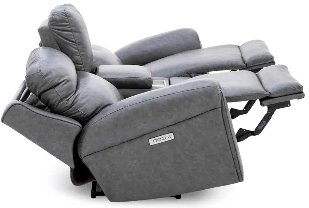 Nottingham Fully Loaded Reclining Wall Saver Console Loveseat with Next Level