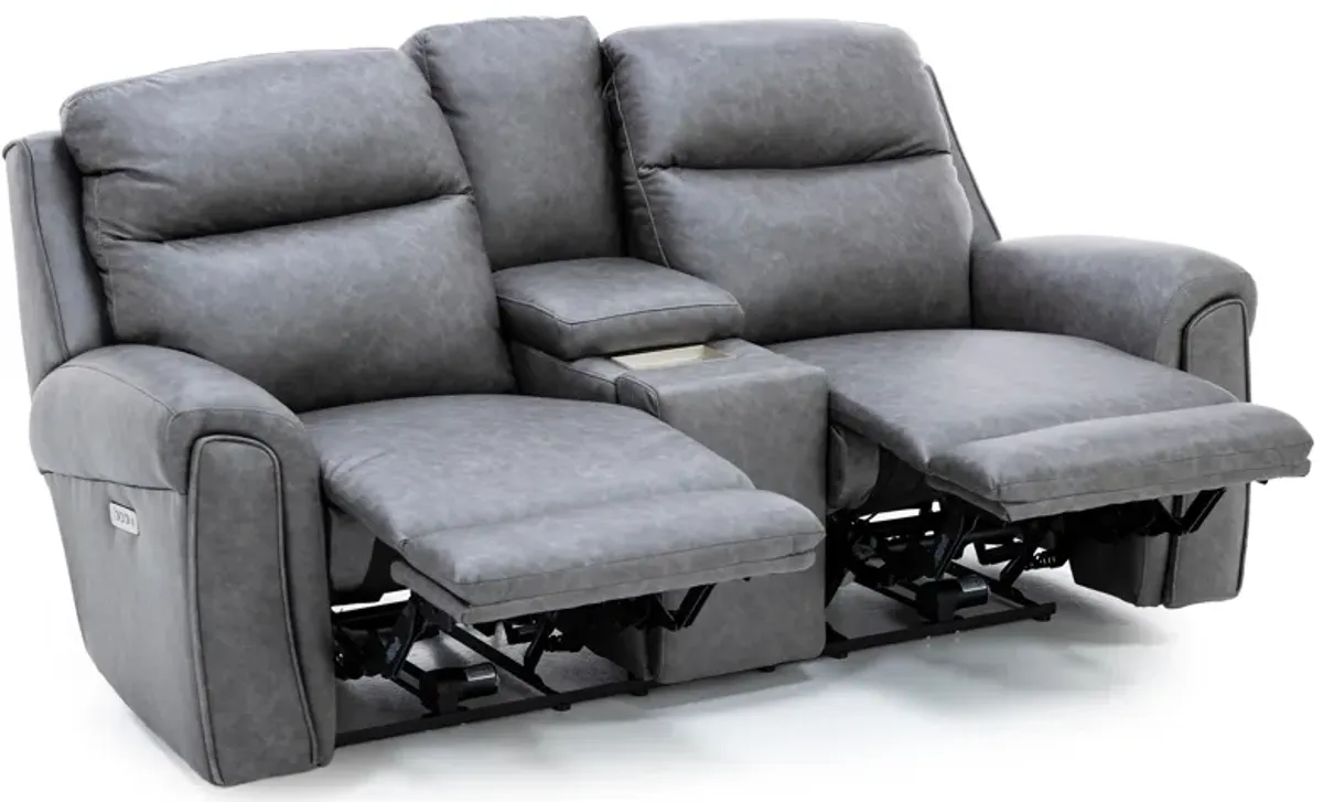 Nottingham Fully Loaded Reclining Wall Saver Console Loveseat with Next Level