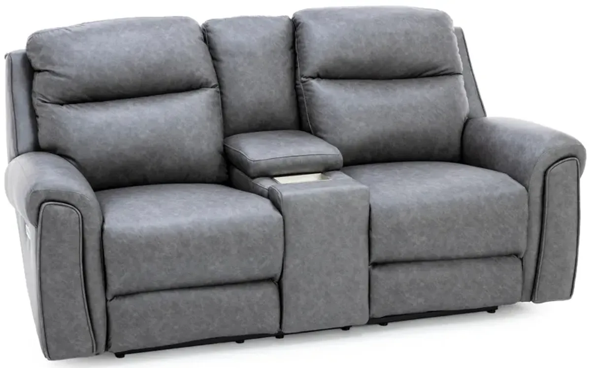 Nottingham Fully Loaded Reclining Wall Saver Console Loveseat with Next Level