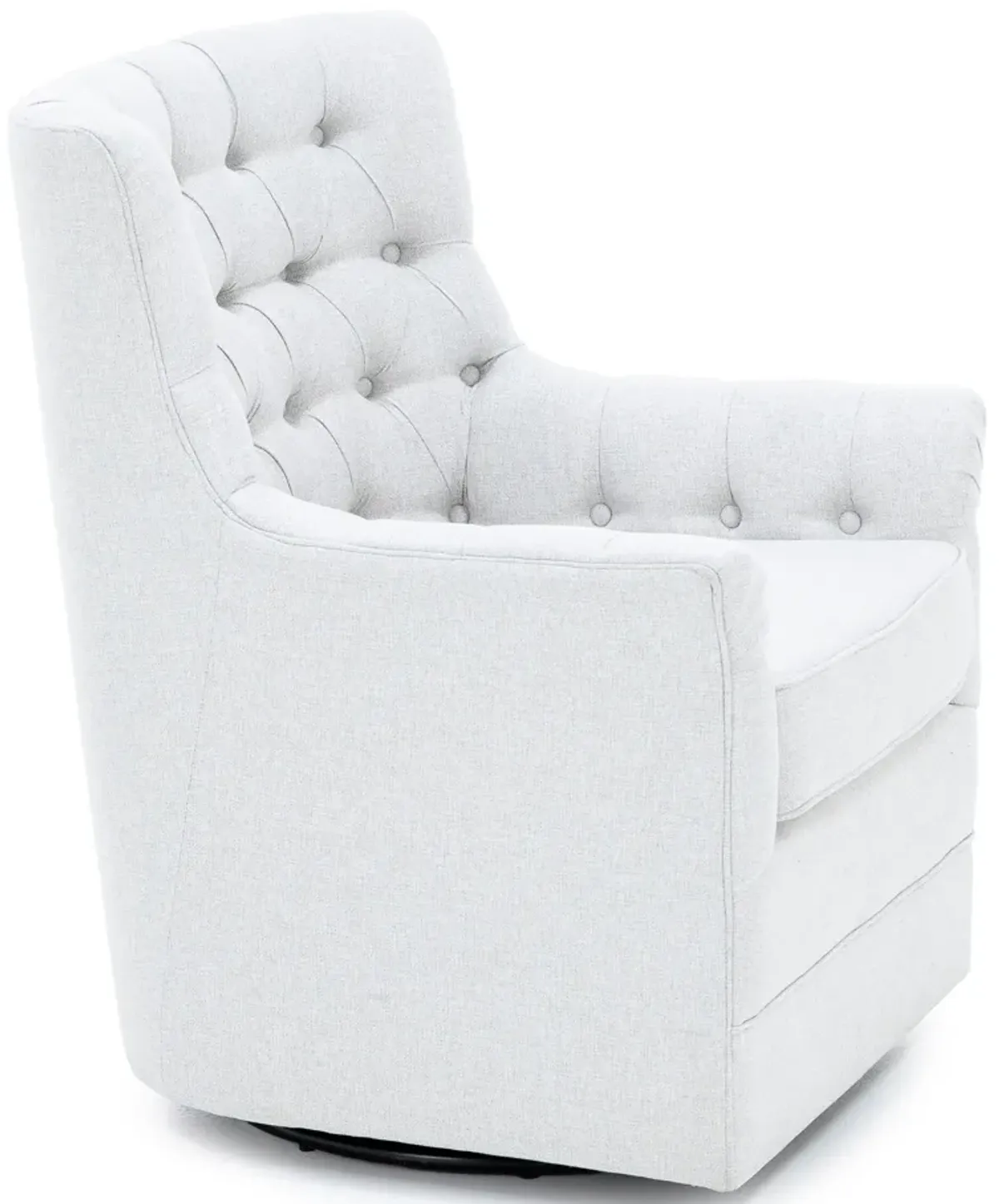 Maddy Swivel Glider Chair in Natural