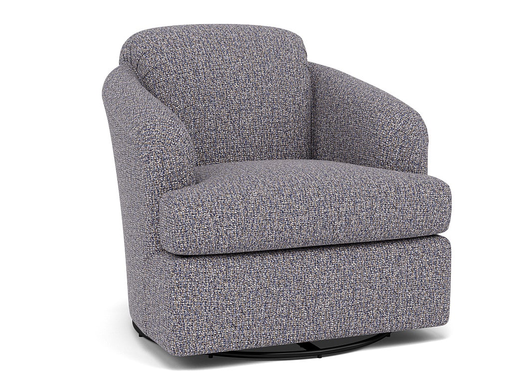 Cass Swivel Chair in 23572 Indigo