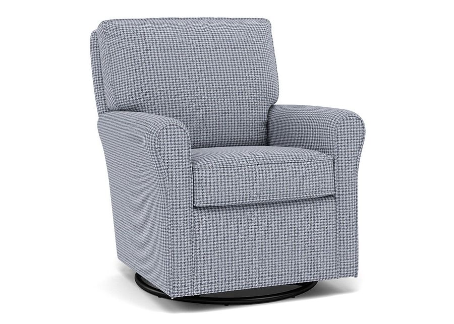 Kacey Swivel Gliding Chair in 21712 Blue