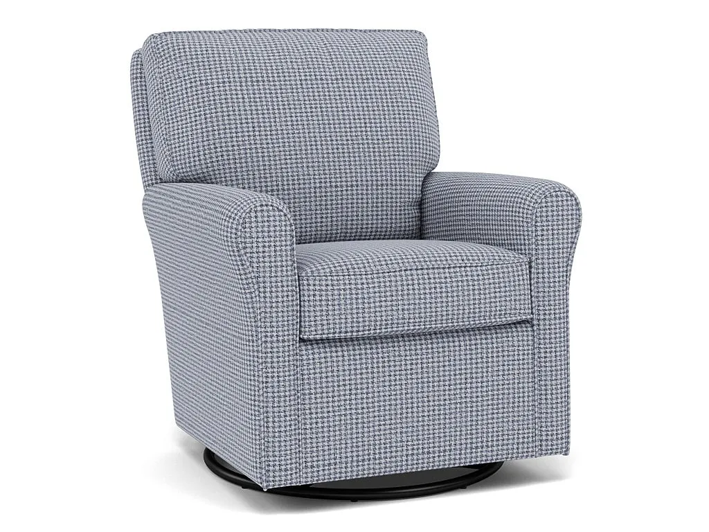 Kacey Swivel Gliding Chair in 21712 Blue