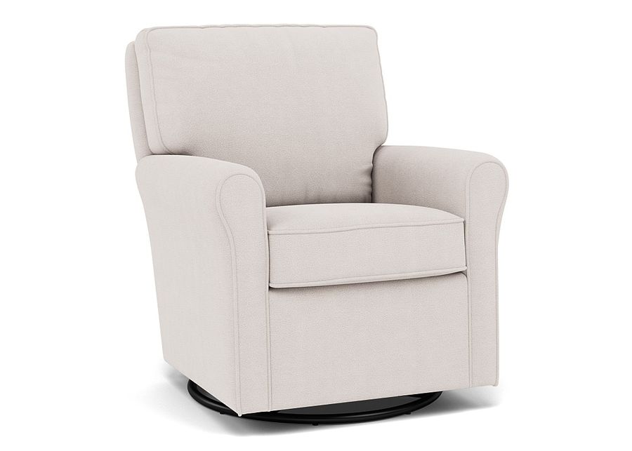 Kacey Swivel Gliding Chair in 20227 Blanco