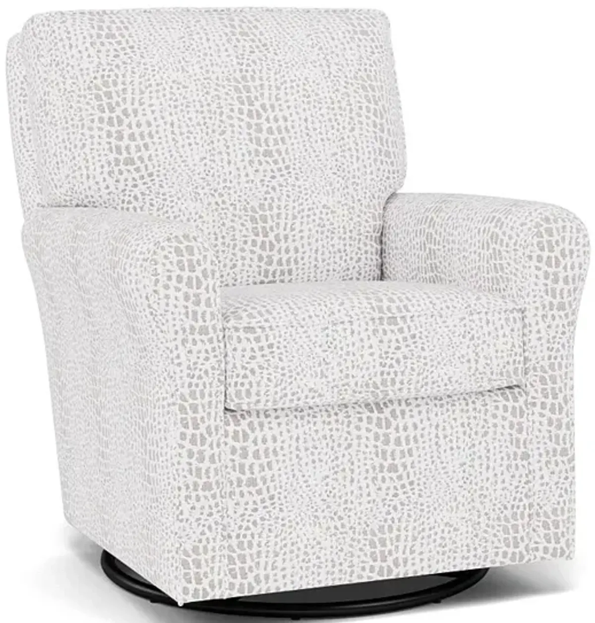 Kacey Swivel Gliding Chair in 31027 Ivory