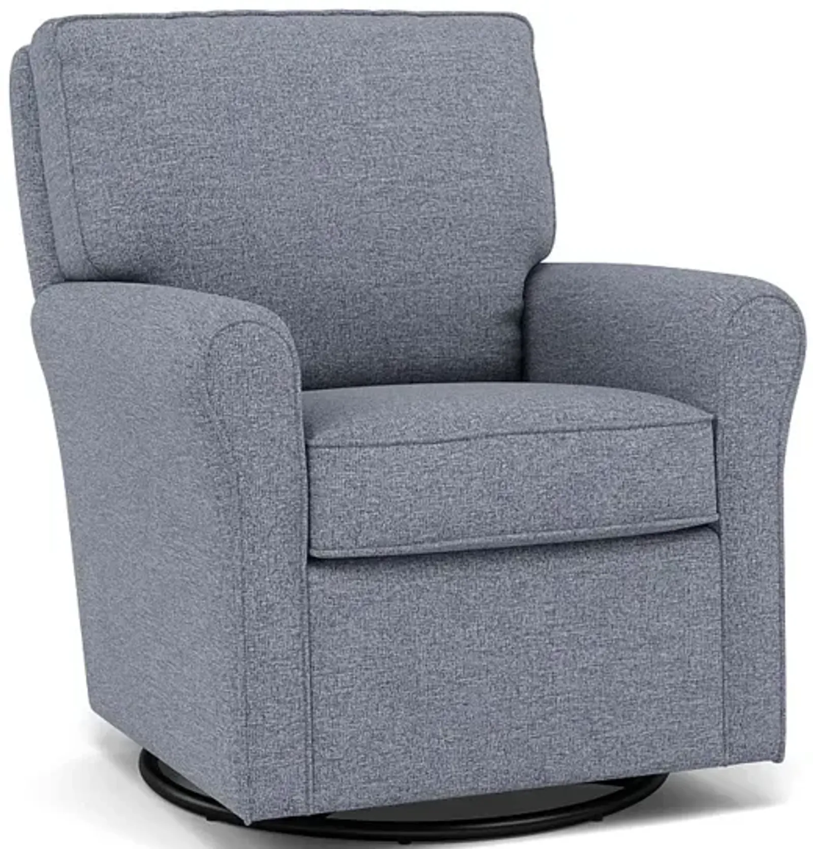 Kacey Swivel Gliding Chair in 20742 Denim