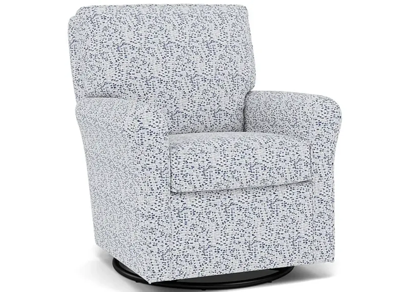 Kacey Swivel Gliding Chair in 25612 Lapis