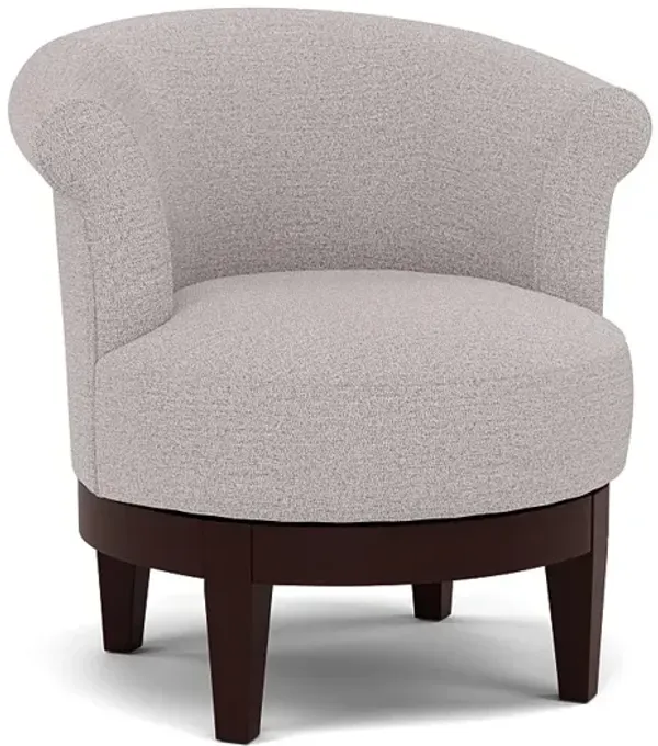 Attica Swivel Chair in 20799 Flaxseed with Espresso legs