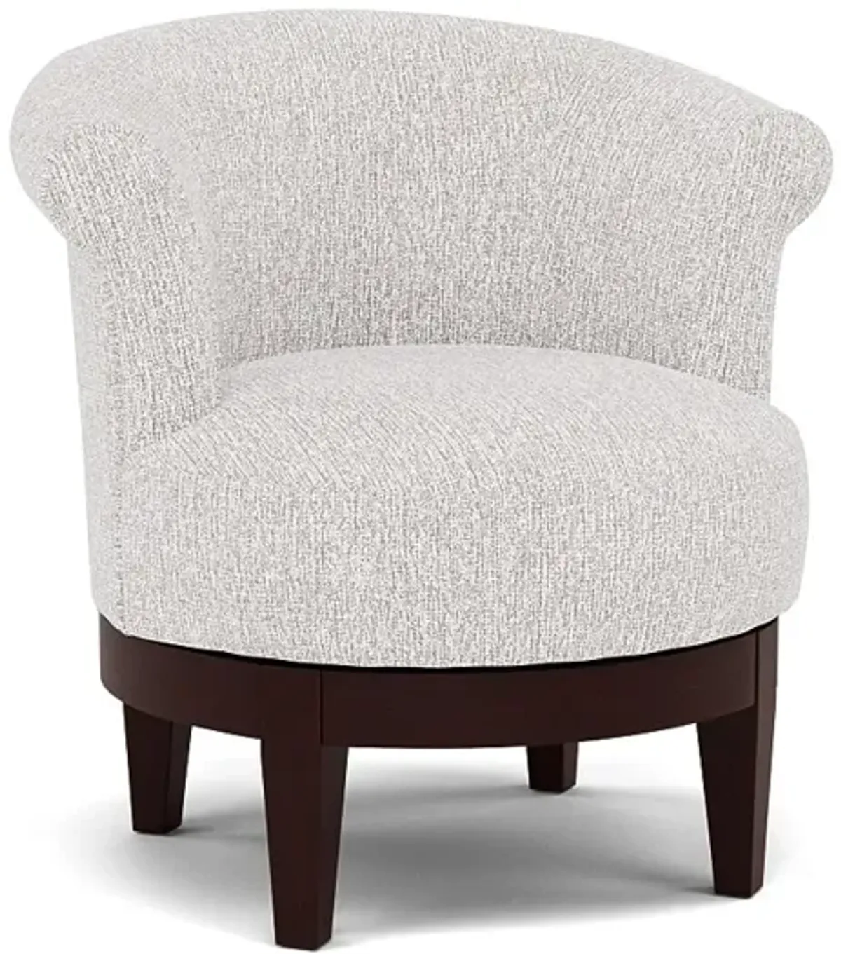 Attica Swivel Chair in 23579 Pashmina with Espresso legs