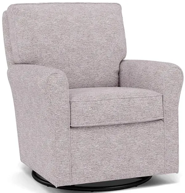 Kacey Swivel Gliding Chair in 19503 Silver