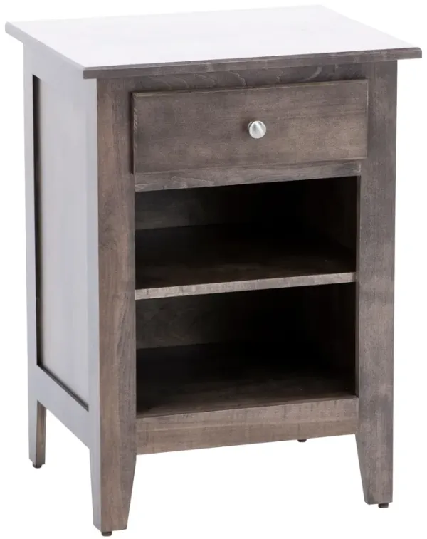 Daniel'S Amish Mapleton One Drawer Nightstand In 54 Driftwood