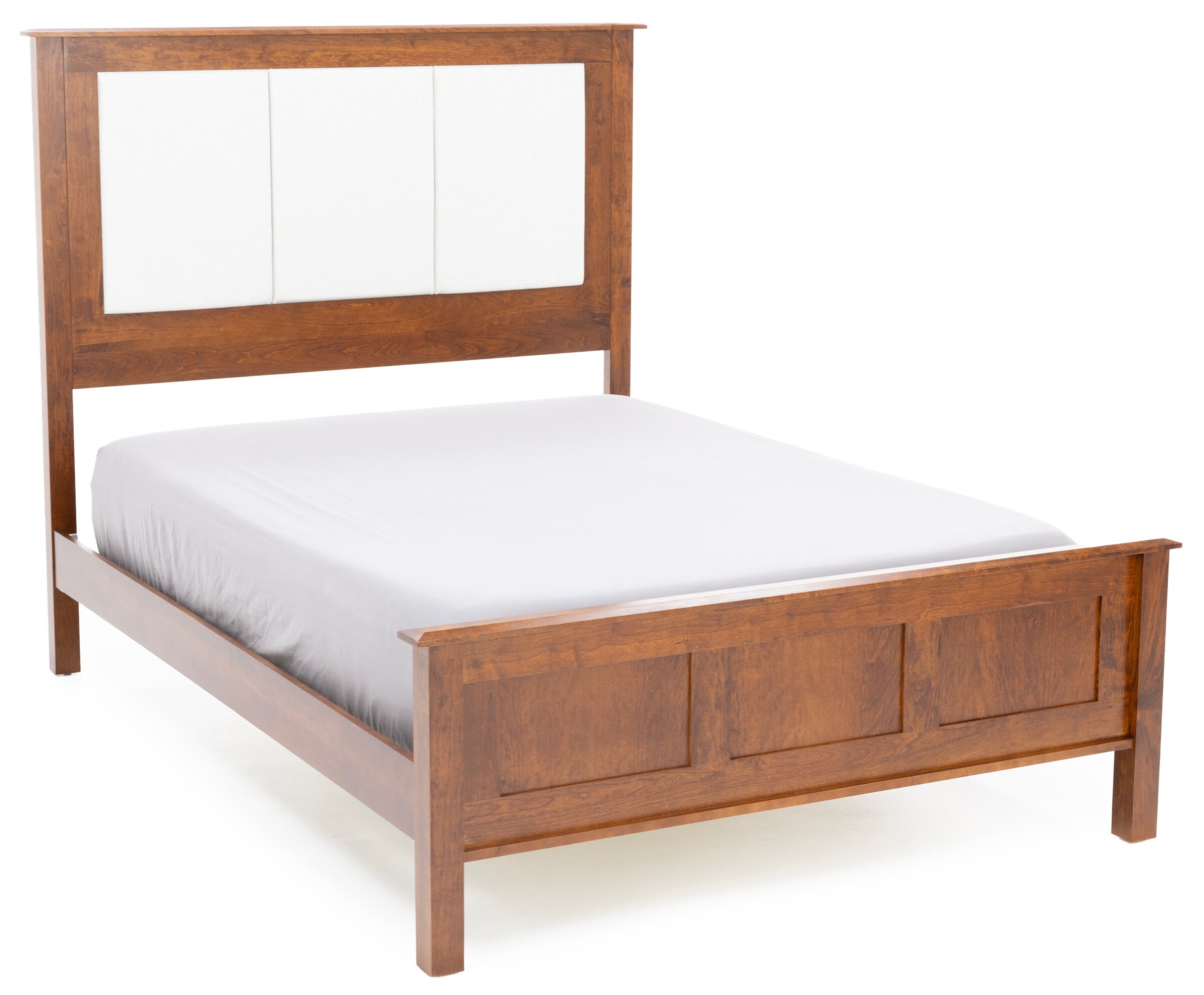 Daniel's Amish Manchester King Upholstered Three Panel Bed