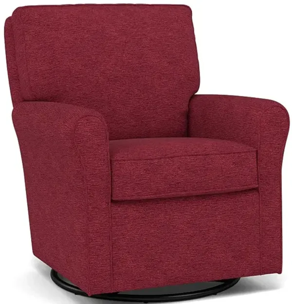 Kacey Swivel Gliding Chair in 19508 Scarlet